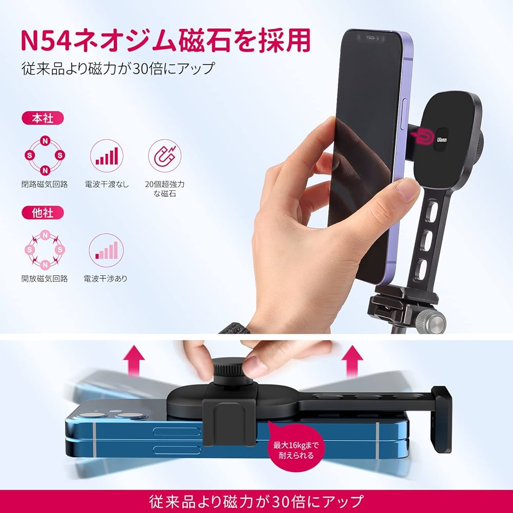 Amazon.co.jp: Ulanzi ST-28 スマホホルダー三脚 MagSafe用 三脚